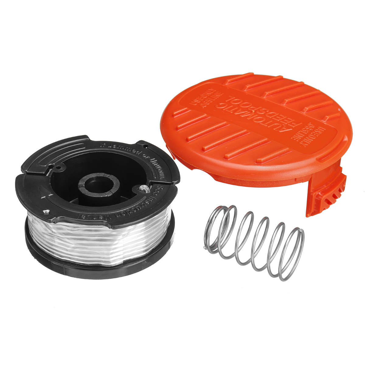 

1Pc Weed Eater String Replacement Spool Line + 1Pc Trimmer Cap For Black For Decker Lawnmower
