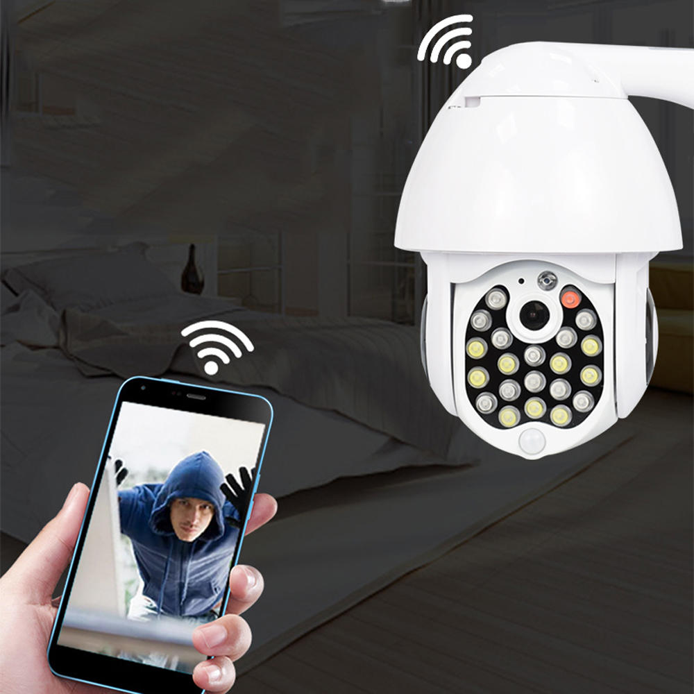 

Bakeey 21 LED 1080P 5MP Dome Speed Camera Two-way Audio Full Color Night Vision IP66 Waterproof WiFi Home Security Monit