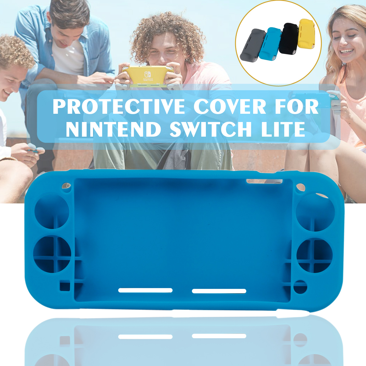 Shockproof Silicone Soft Case Protective Cover for Nintendo Switch Lite Game Console 28
