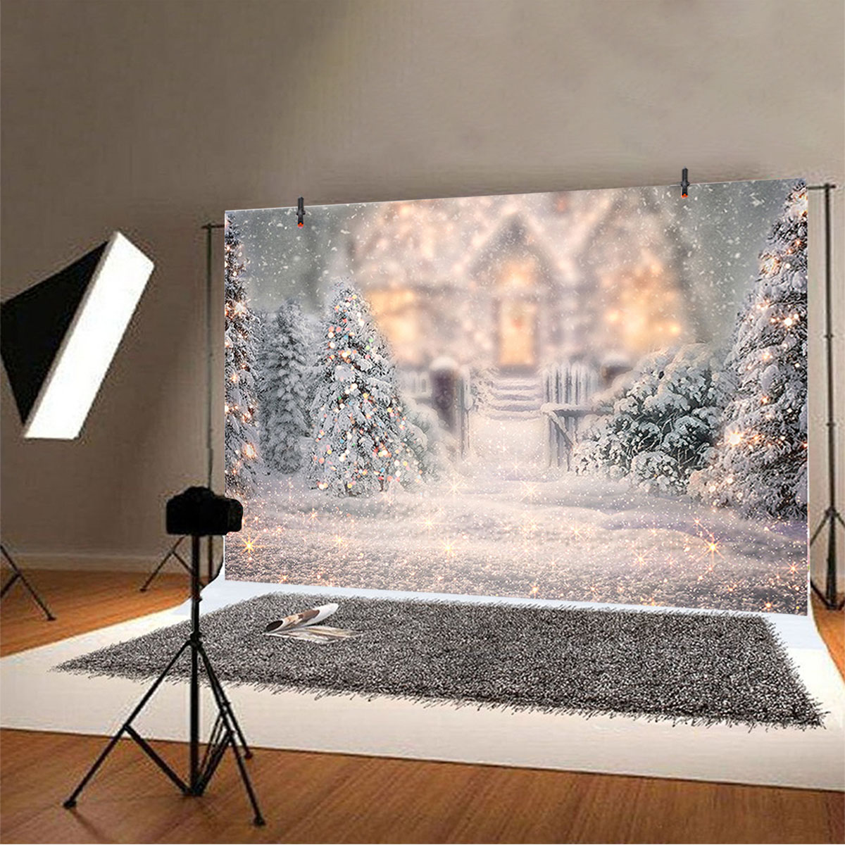 Find 5x3FT 7x5FT 8x6FT Christmas Tree Snow Photography Backdrop Background Studio Prop for Sale on Gipsybee.com with cryptocurrencies