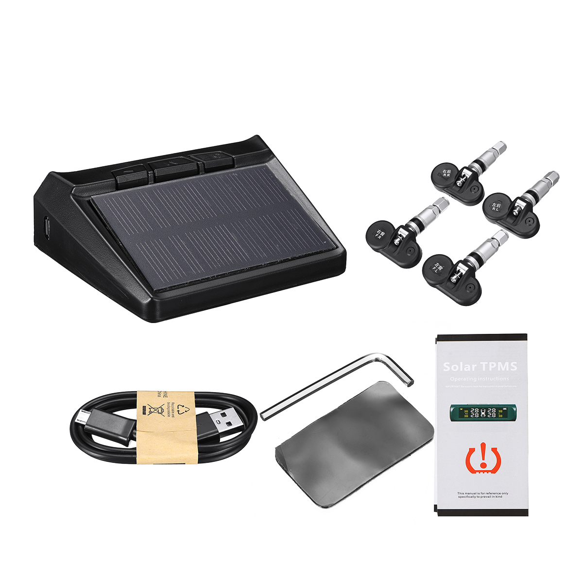 

Car Solar TMPS Tyre Pressure Monitoring System Wireless Colour Screen Automatic Switch Tire Tyre Pressure Monitor Detector