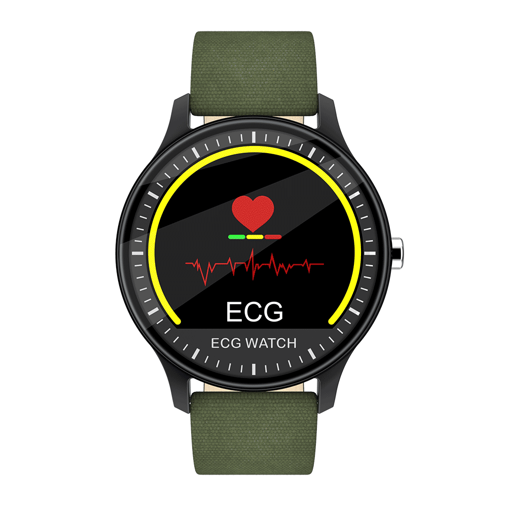 

Bakeey S10 ECG+PPG Heart Rate Blood Pressure Oxygen Monitor Weather Display Music Control Smart Watch
