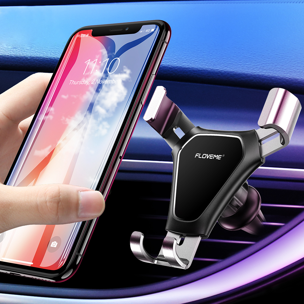 

Floveme Gravity Linkage Air Vent Car Phone Holder 360 Degree Rotation For 4.7-7.0 Inch Smart Phone for iPhone for Samsun
