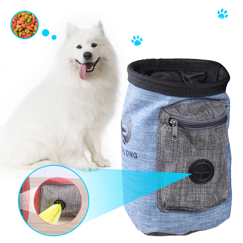 

2 In 1 Pet Dog Puppy Training Treat Bag Feed Bait Food Snack Pouch Belt Carries
