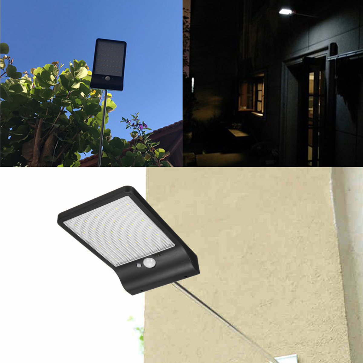 

36/48 LED Солнечная PIR Motion Датчик На открытом воздухе Уличный фонарь Сад Защитная стена Лампа