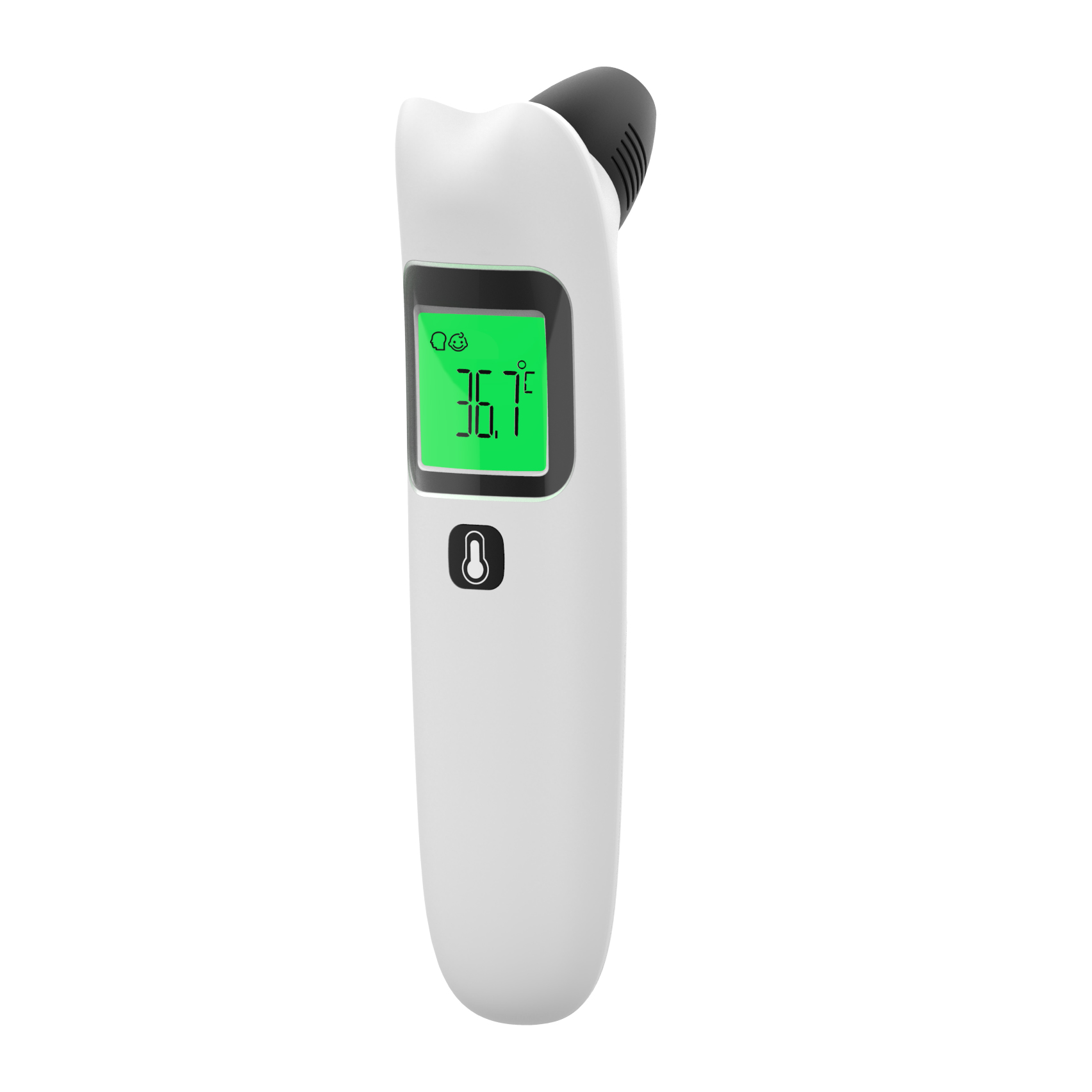 

New Portable Baby Adult Infrared Digital Thermometer FDA Ear & Forehead Multi-used LCD Tri-color Backlight Fever Reminder Thermometer Infant Health Management