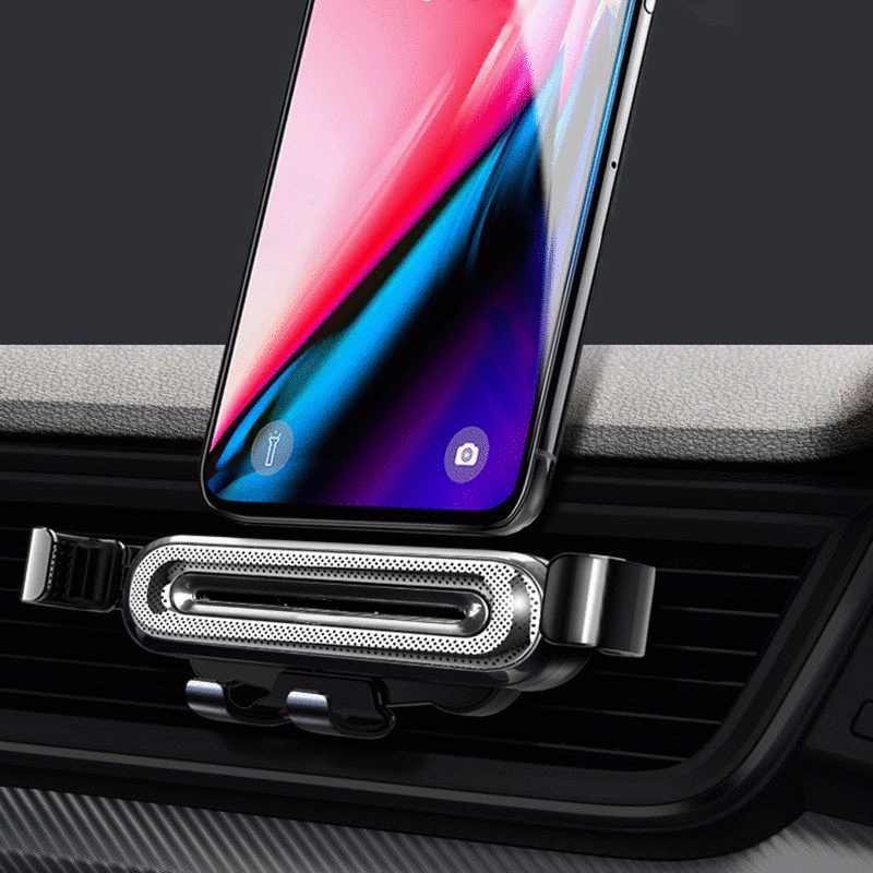 

Bakeey Metal Mini Gravity Linkage Air Vent Car Phone Holder Car Mount For 4.0-6.5 Inch Smart Phone iPhone Samsung
