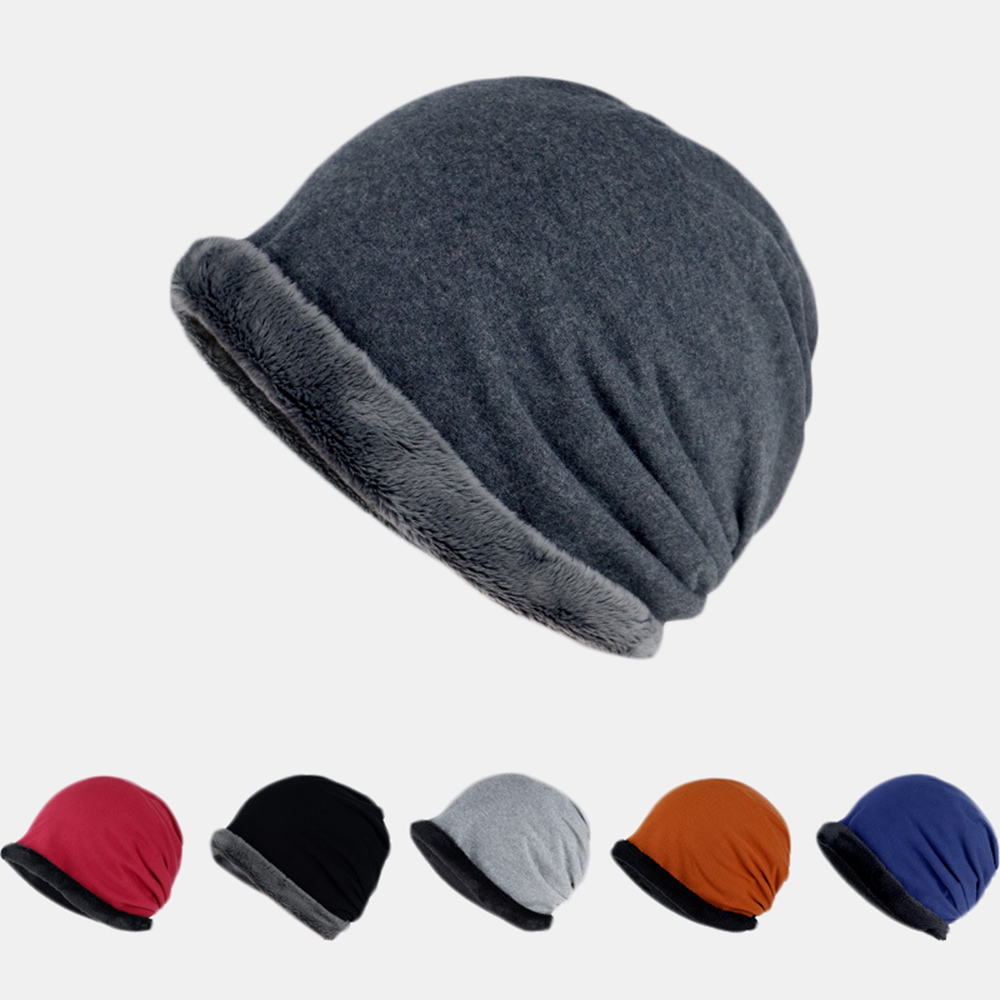 

Winter Plus Fleece Hat Cotton Comfort Beanie Hat Multifunctional Windproof Warm Bib Hat