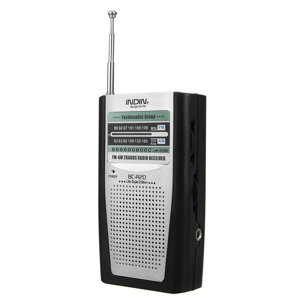 

Bakeey FM Am 3.5mm Audio Jack Мини Портативный Приемник Радио Встроенный динамик