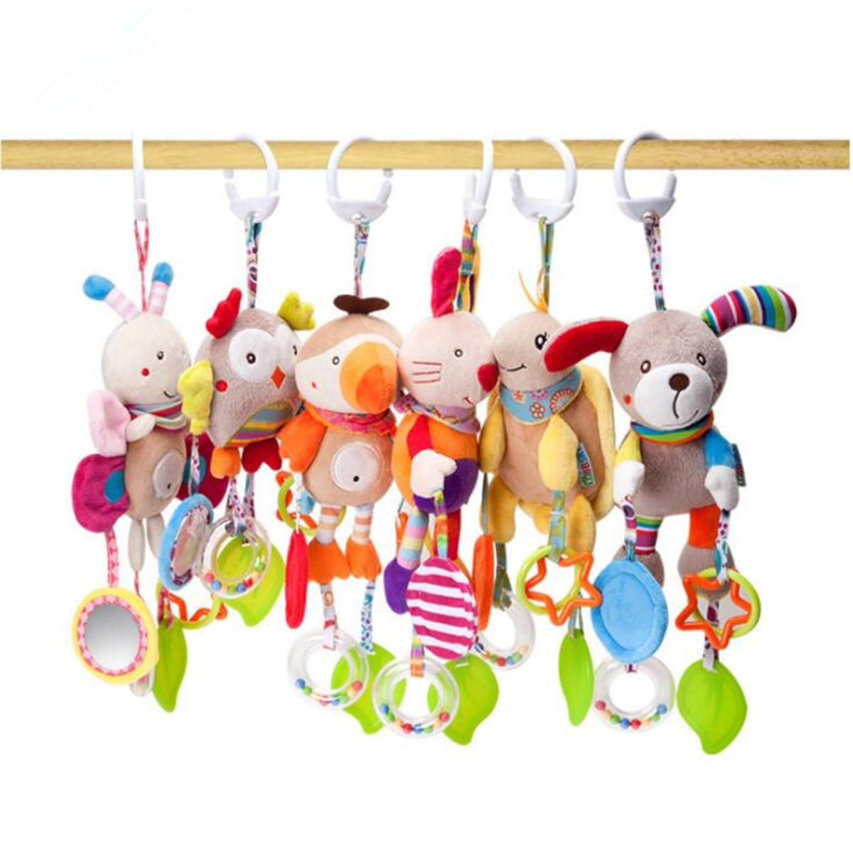 

Baby Cute Cotton Rattles Infant Animal Hand Bell Kids Plush Toys Boy Girls