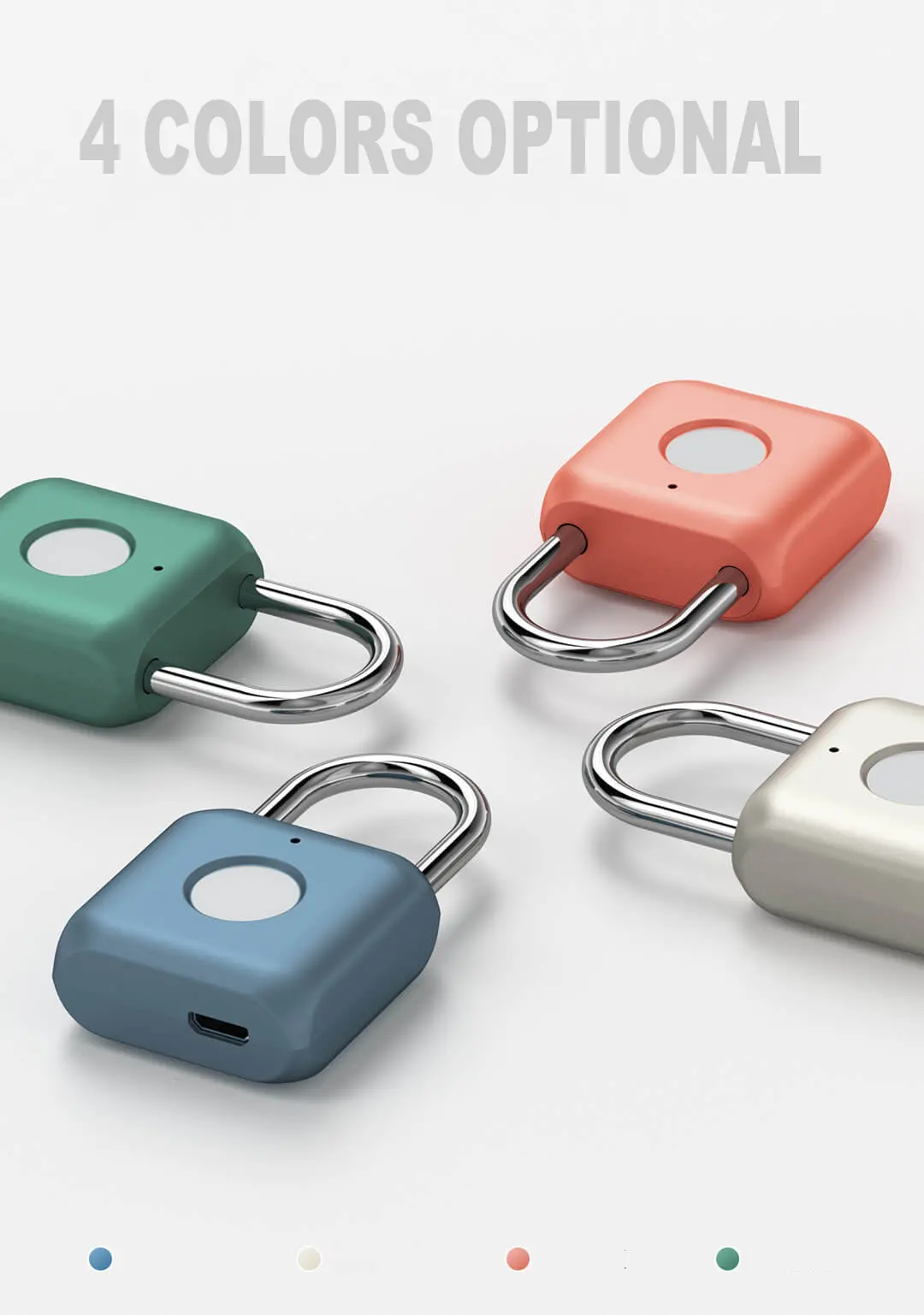 Xiaomi youdian kitty smart fingerprint door lock padlock usb charging keyless anti theft travel luggage drawer safety lock