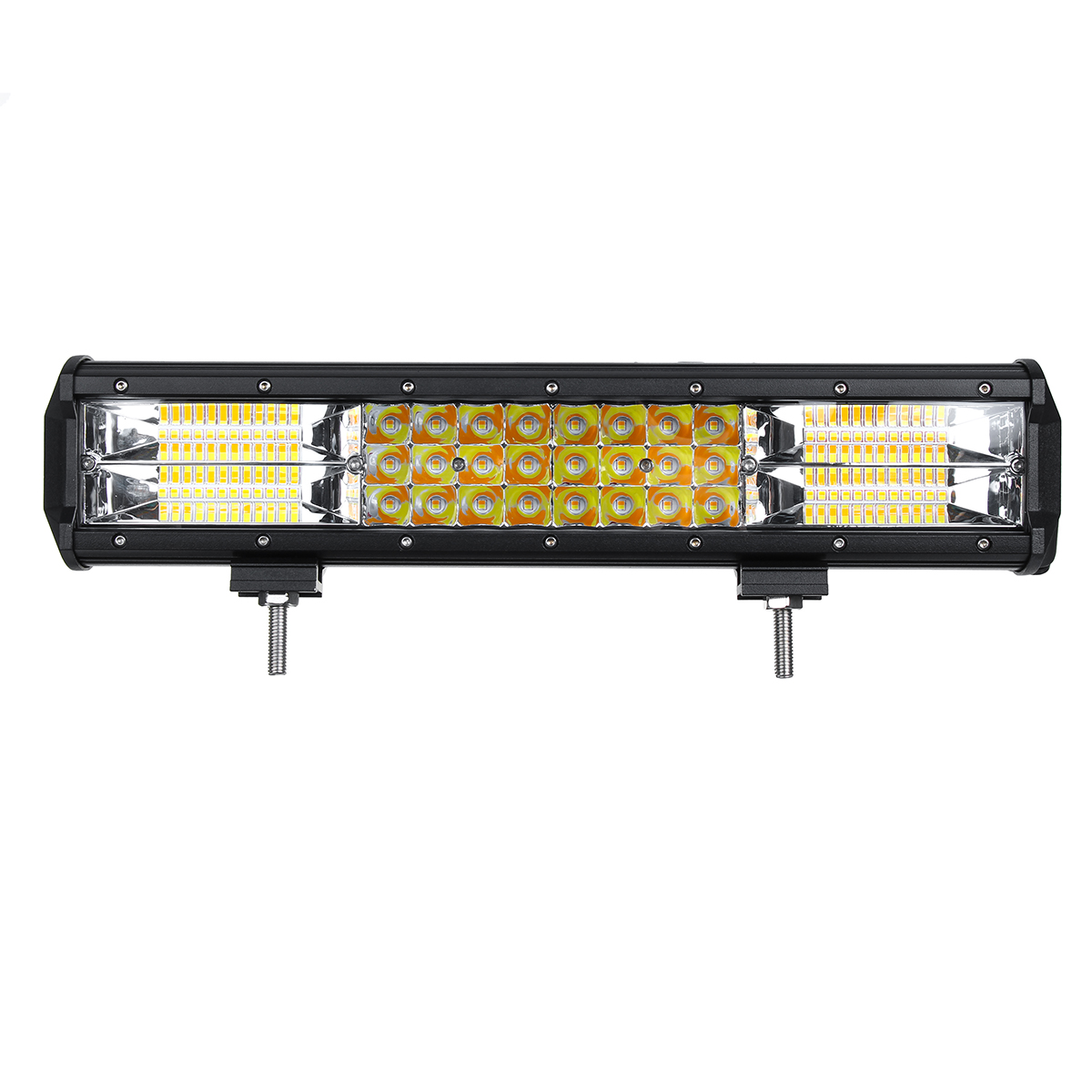 

14.5Inch 216W LED Work Light Bar Strobe Flash Lamp Waterproof Dual Color White+Amber 10-30V for Offroad SUV Truck Traile