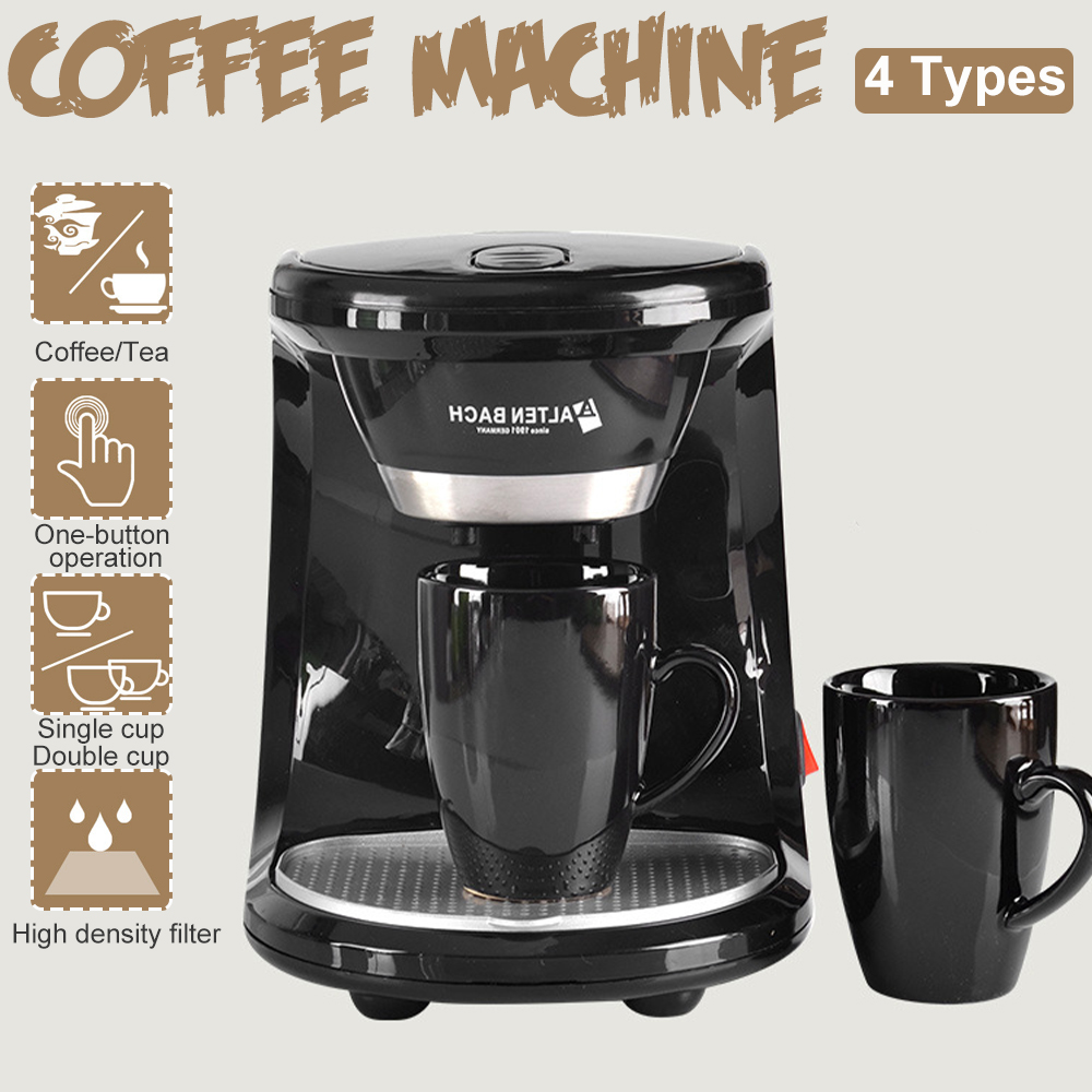 Mini Electric Drip Coffee Maker Household Semi-Automatic Brewing Tea Pot American Coffee Machine Espresso 15