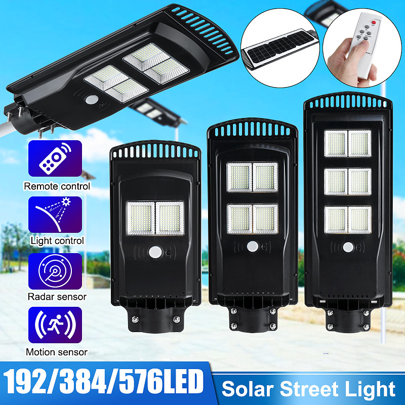 100w 384LED 150w 576LED Solar Street Light LED Lamp Motion Sensor Outdoor IP65 