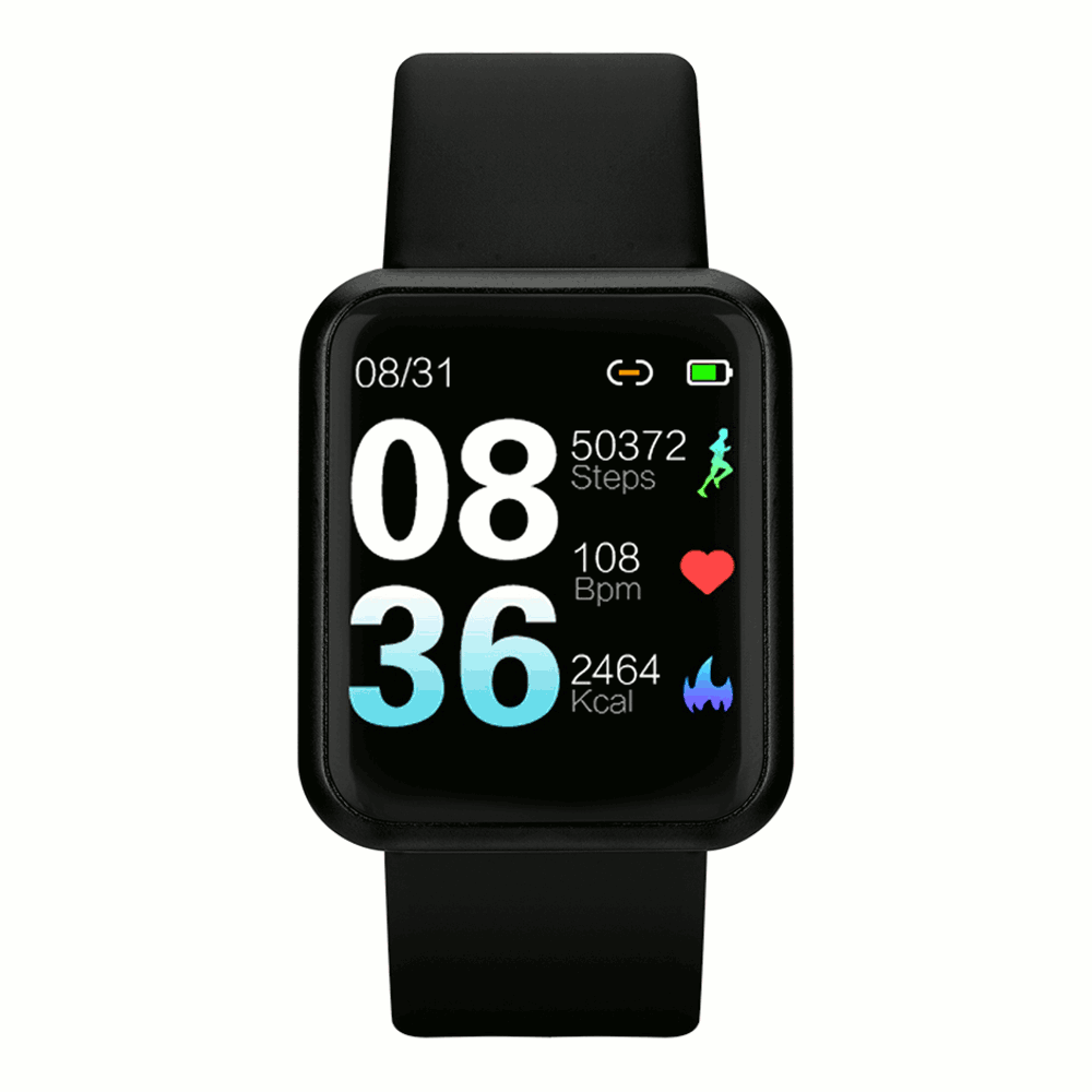 

Bakeey P68S 8 Sport Modes Dynamic Heart Rate Blood Pressure O2 Monitor Music Camera Control Weather Update Smart Watch