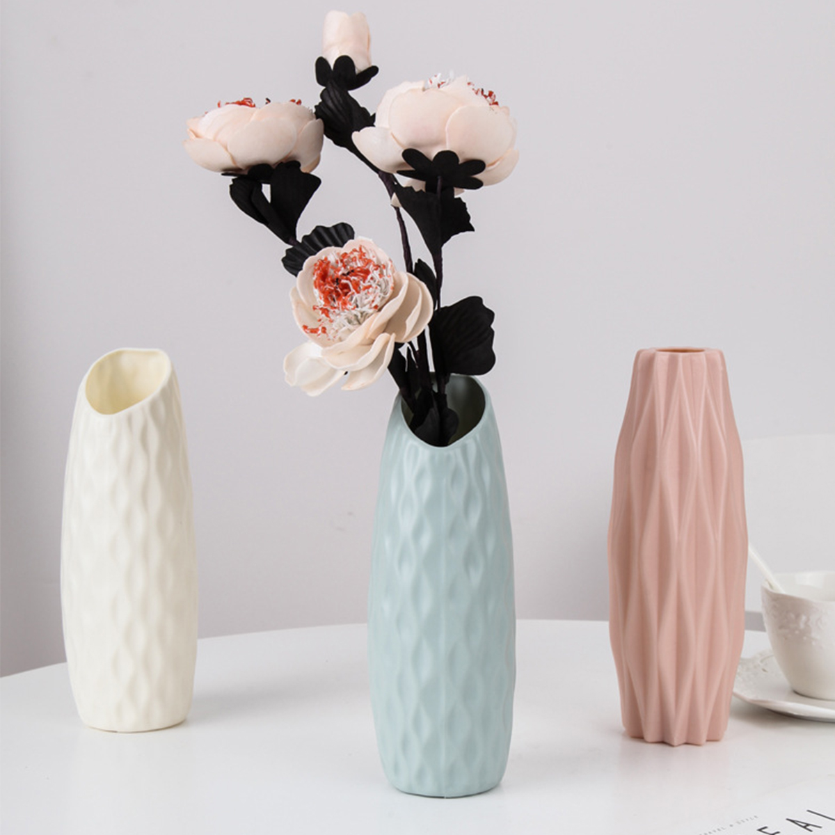 

Nordic Art Creatives PE Ваза Белая Имитация Керамический Цветочный горшок Цветочная ваза