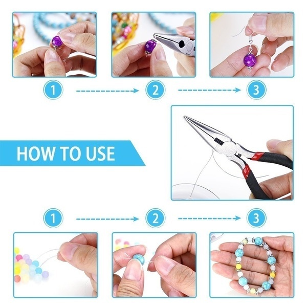 DIY Jewelry Making Starter Tools Kit Bracelet Necklace Findings Jump ...