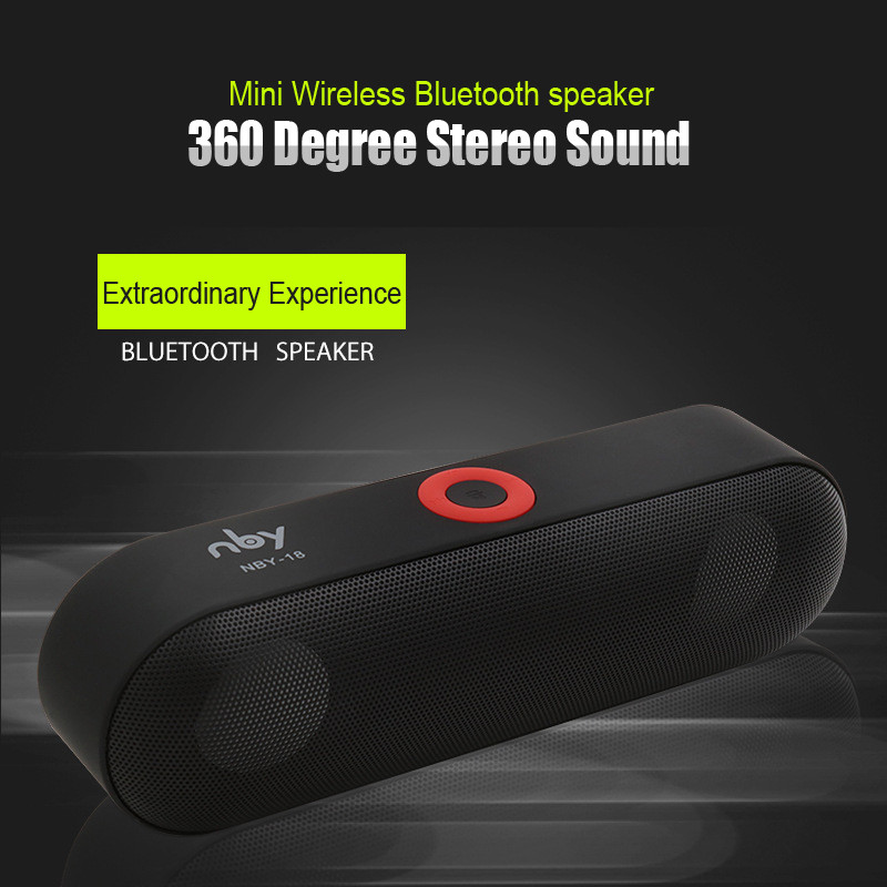 NBY-18 Mini Wireless Bluetooth Speaker Portable Speaker Sound System 3D Stereo Music Surround Support TF AUX USB 11