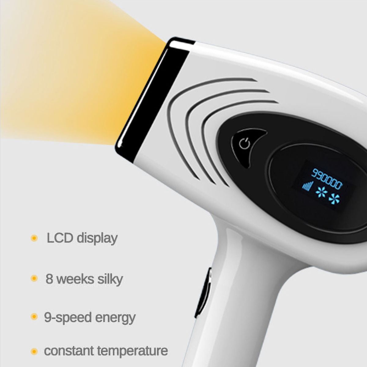 999999 Flashes 9 Level Portable Laser IPL Removal Machine Face Body Hair Shaving Epilator Kit