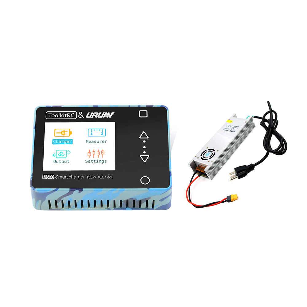 

ToolkitRC & URUAV M600 150W 10A DC MINI Smart LCD 1-6S Lipo Battery Balance Charger Discharger with LANTIAN 24V 16.6A Po