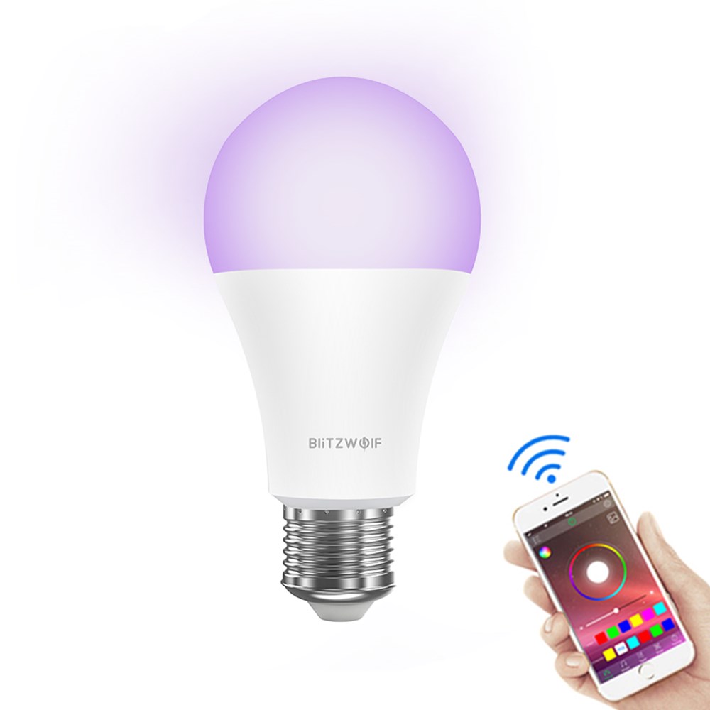 

BlitzWolf® BW-LT21 RGBWW 10W E27 APP Smart LED Light Bulb Work With Amazon Alexa Google Assistant AC100-240V