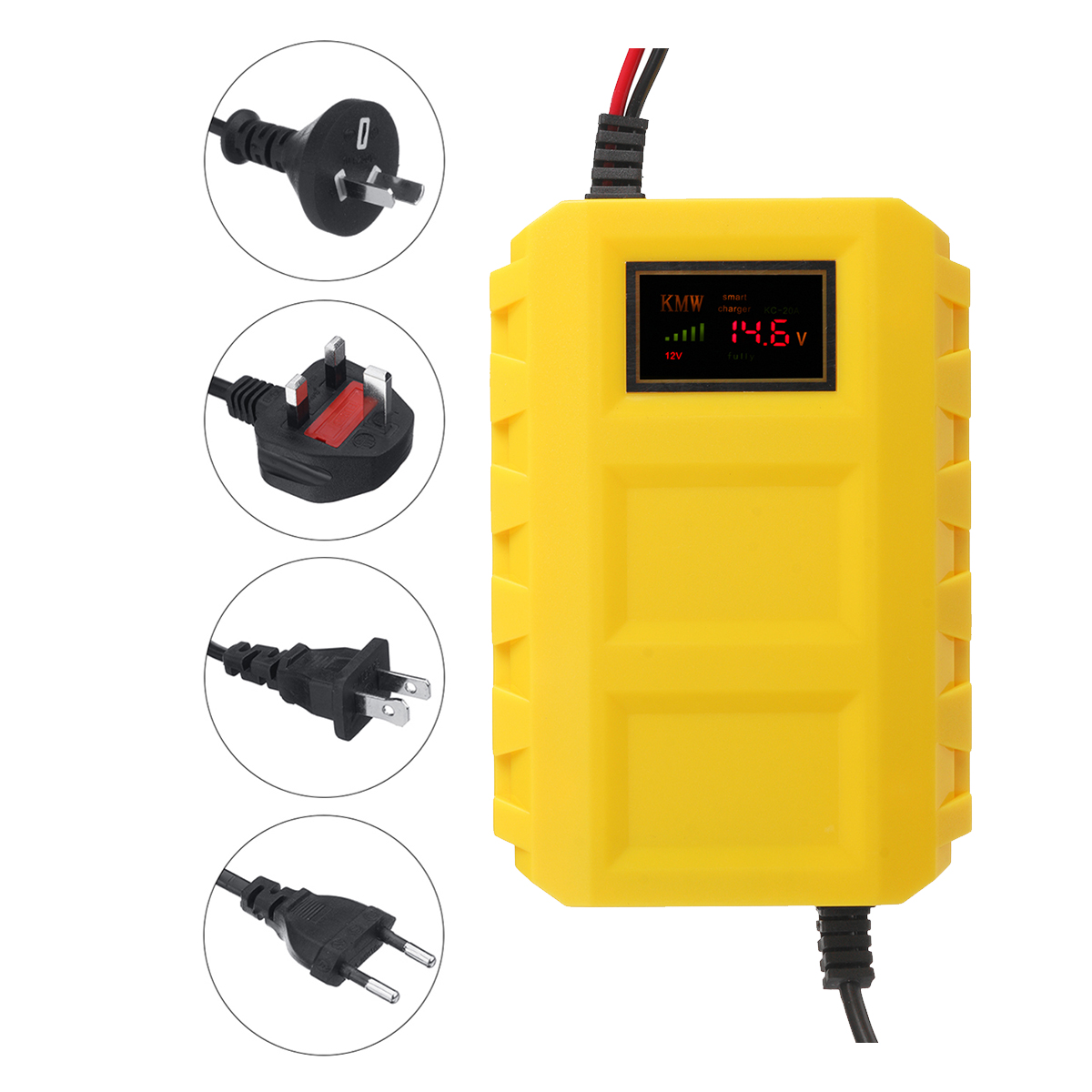 

100-245V 12V 20A Dispaly Smart Battery Charger Maintainer Lead Acid Battery Charger with Battery Repair