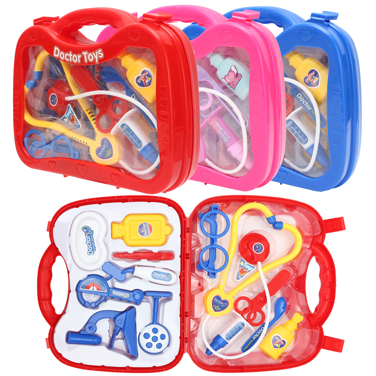 Kids Childrens Role Play Doctor Nurses Toy Medical Set Kit Gift Toys 29