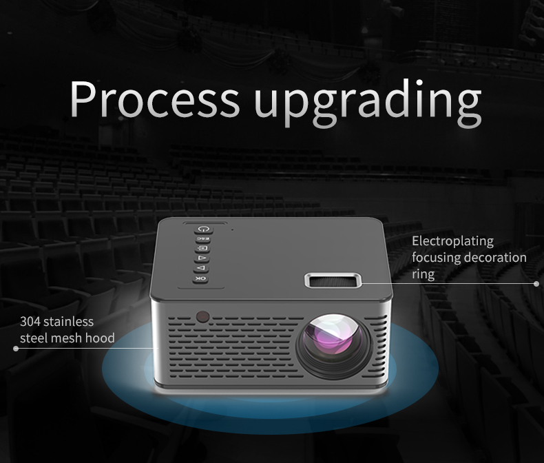 UNIC UC26 Mini Micro LED Projector 500 ANSI LUMENS 400:1 320*240P Support 1080P Home Theater Projector 6