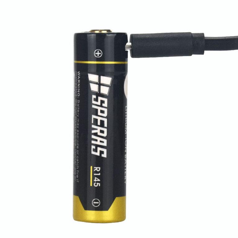 

SPERAS R145 750mAh 3.7V/2.78Wh USB Rechargeable 14500 Lithium Battery 14500 LED Flashlight Battery