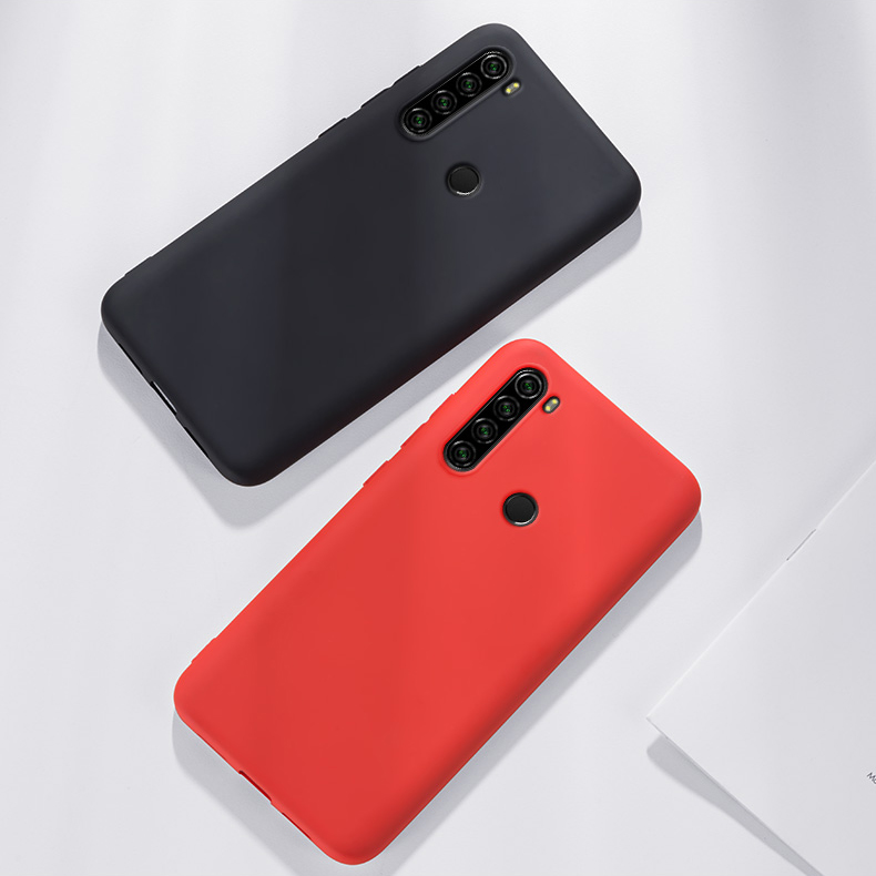 

For Xiaomi Redmi Note 8T Case Bakeey Smooth Liquid Silicone Rubber Back Cover Protective Case Non-original
