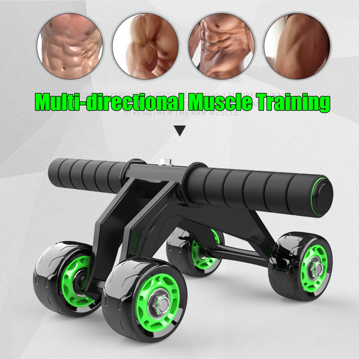 KALOAD 4 Wheel ABS Roller Wheel Sports Fitness Gym Exercise Stretch Wasit 
