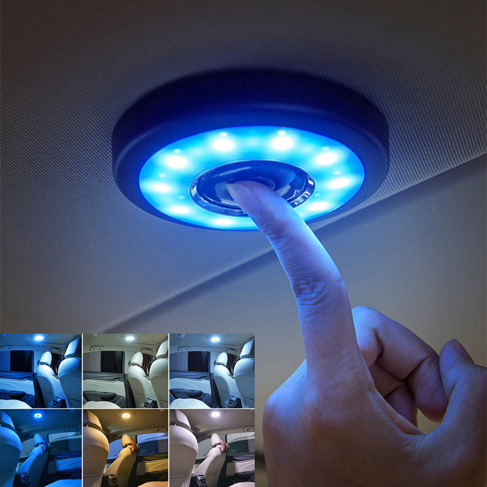 3-In-1 LED Car Roof Reading Light Magnet Ceiling Lamp USB 320mAh Rechargeable Universal for Vehicle Interior Home Cabinet