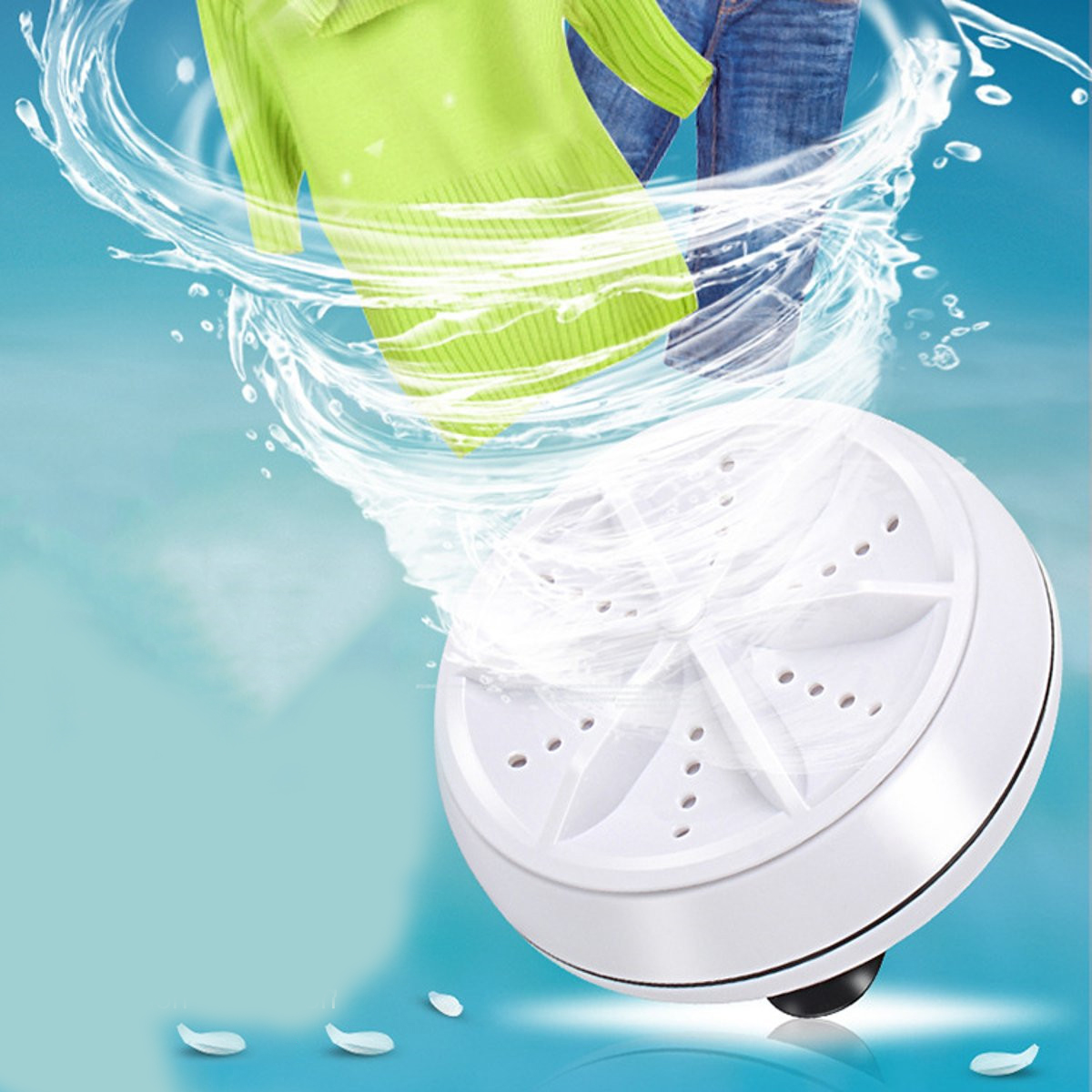 

Portable Mini Washing Machine Ultrasonic Turbine Clothes Mini Wash Mashing Personal Laundry Washer Travel