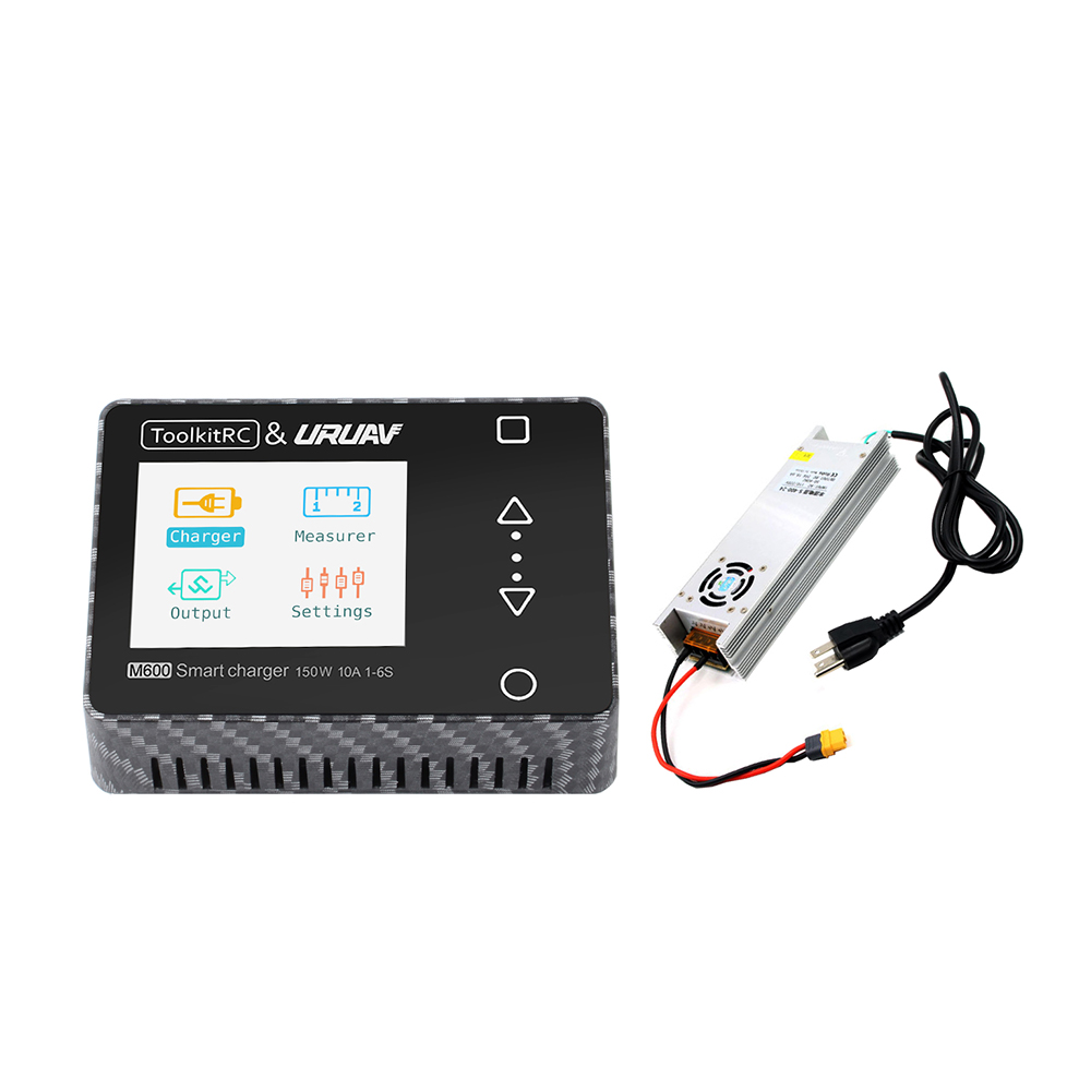 

ToolkitRC & URUAV M600 150W 10A DC MINI Smart LCD 1-6S Lipo Battery Charger Discharger Carbon Fiber with LANTIAN 24V 16.