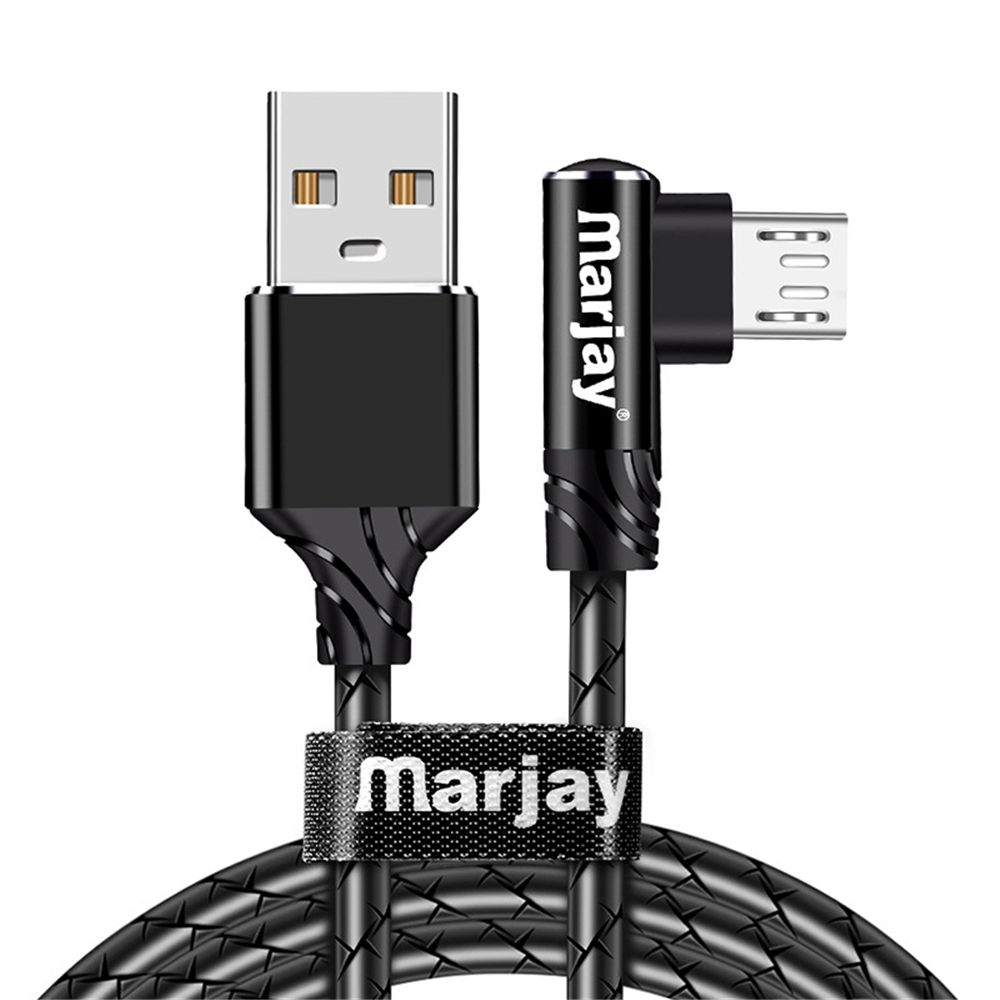 

Marjay 2.4A Micro USB Type-C 90 Degree Elbow Fast Charging Data Cable For Huawei P30 Pro Mi9 7A 6Pro OUKITEL Y4800 S10+