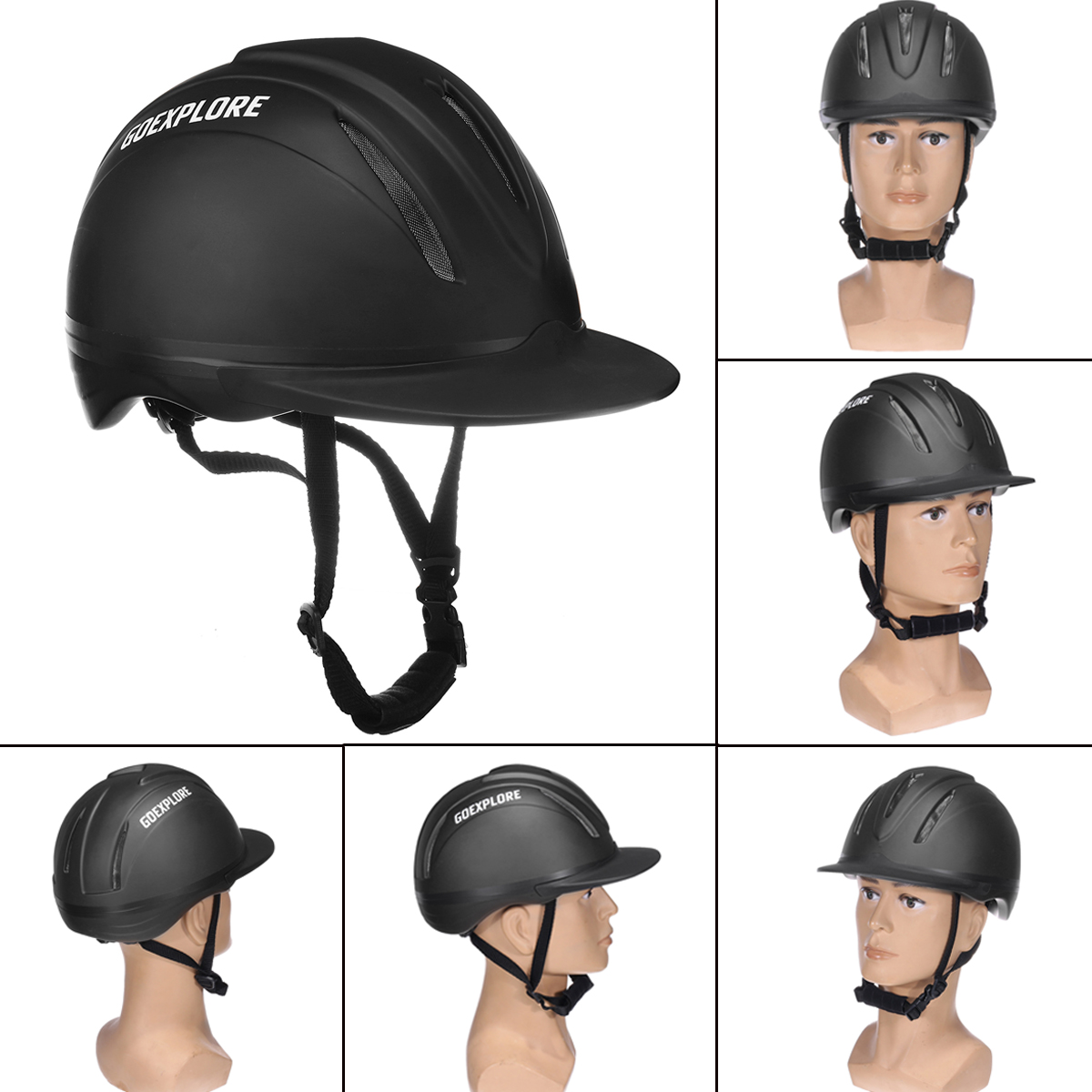

Верховая езда Шапка Шлем Cap Регулируемый дышащий защитный протектор головы Для взрослых