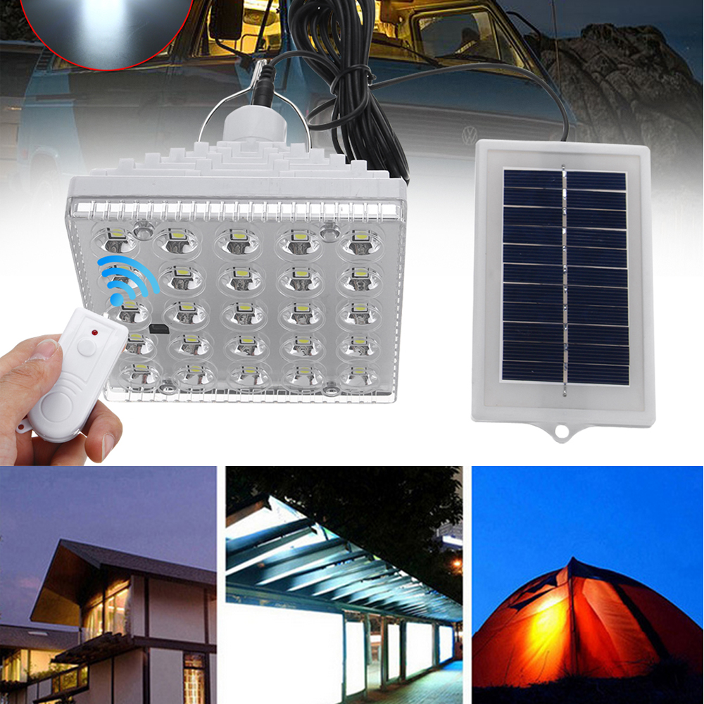 

20W Solar Outdoor Camping Light Remote Portable Tent Night Lamp Hiking Lantern