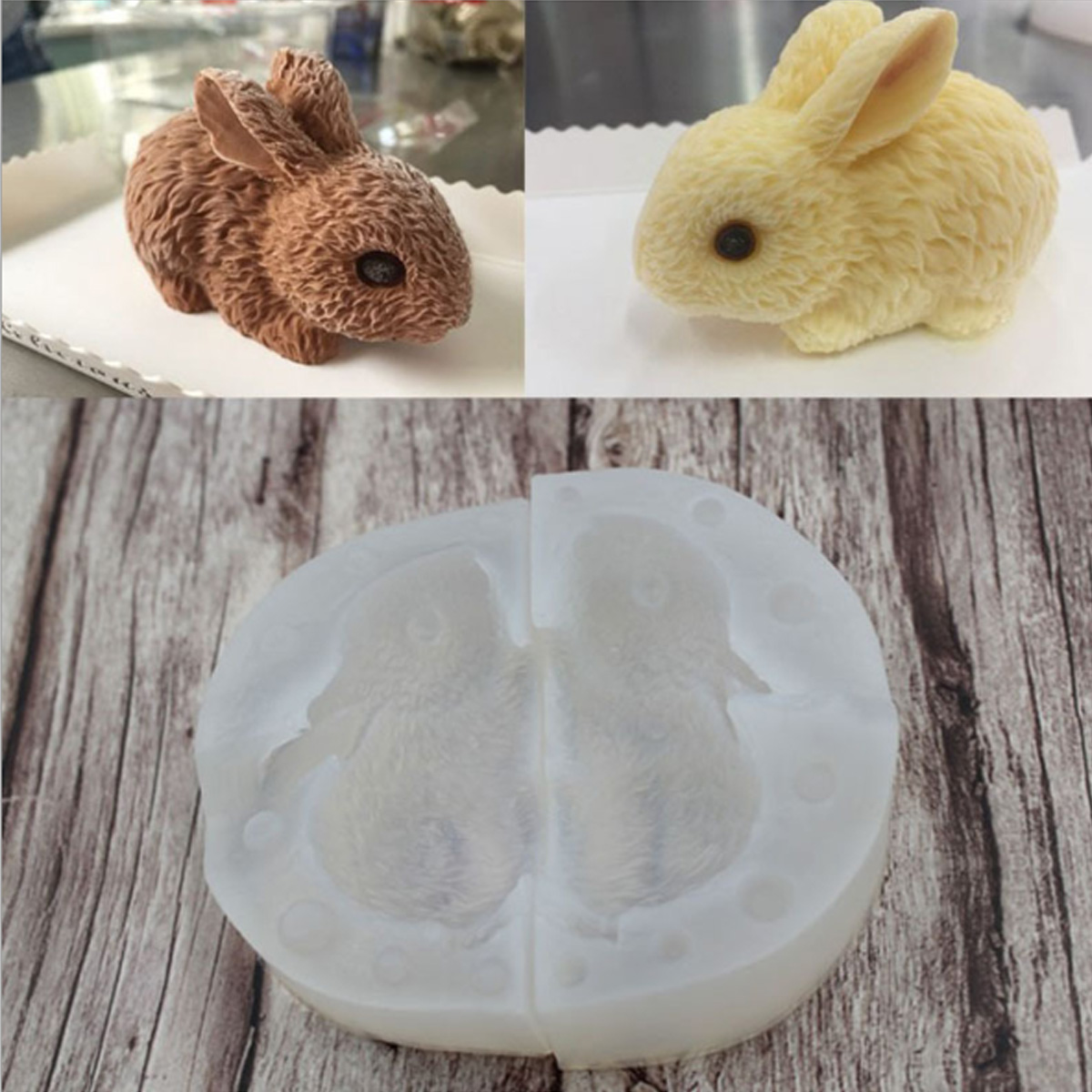 

Bunny 3D DIY Rabbit Handmade Cake Breads Decorating Chocolates Mold Mould Easter