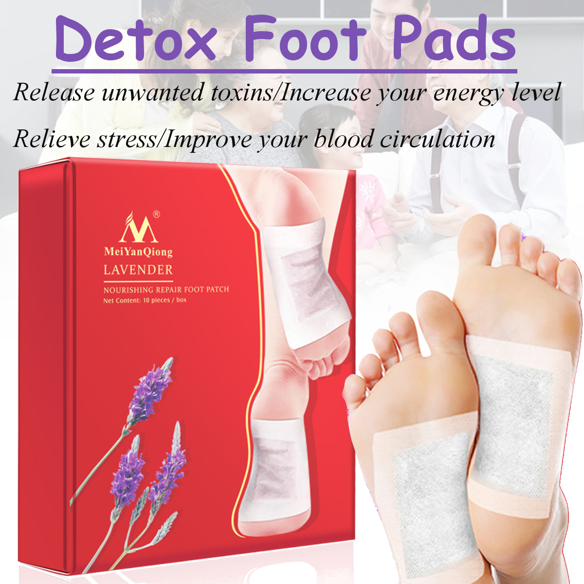 

20Pcs Detox Foot Pads Patches Organic Herbal Cleansing Adhesive Health Care