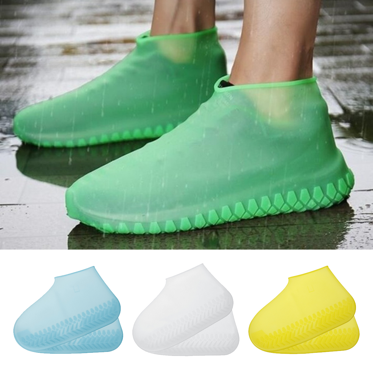 Luminous Waterproof Shoe Covers Silicone Non-Slip Overshoes Shoes Protector Reusable Wear-Resistant от Banggood WW