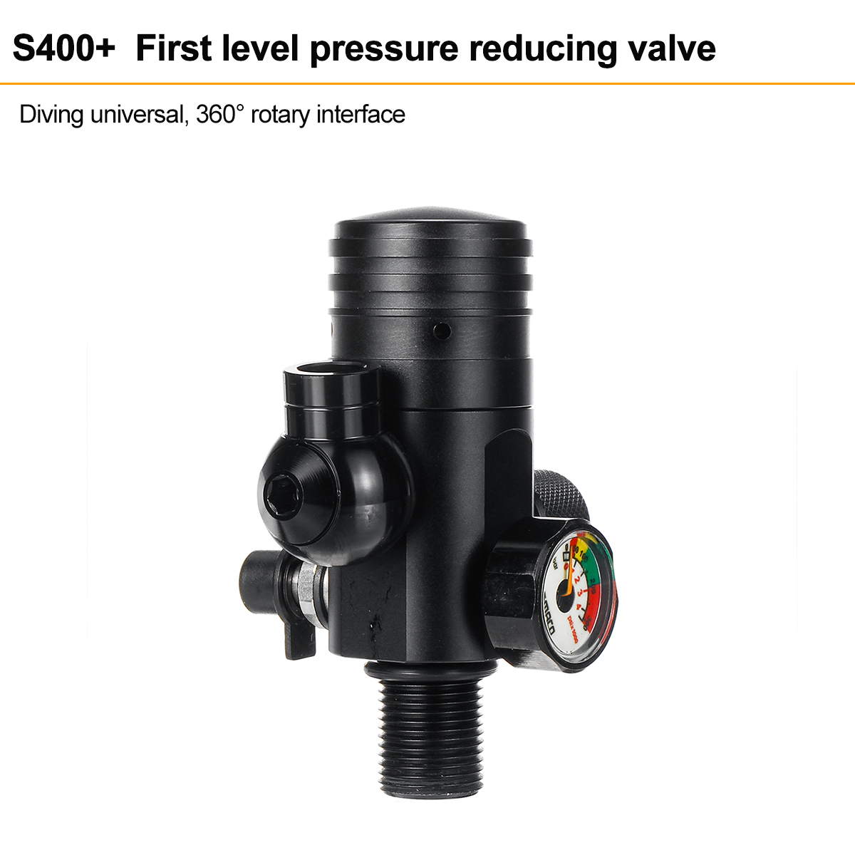 Silver S400 First Level Pressure Reducing Valve Use With 1L Oxygen Cylinder 