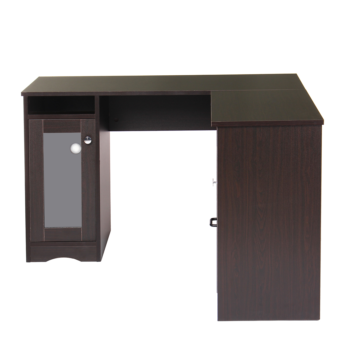 

120x120x75см Черный L-образный стол для ноутбука для офиса