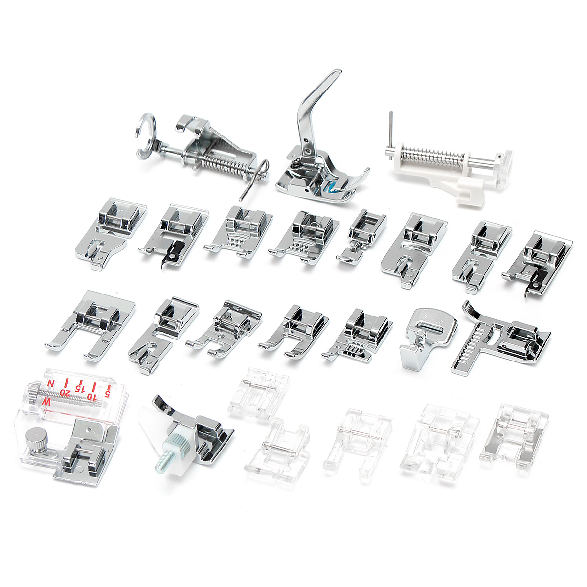 

52Pcs Domestic Sewing Machine Tools Accessories Foot Presser Feet Kit For Singer Brother Janome