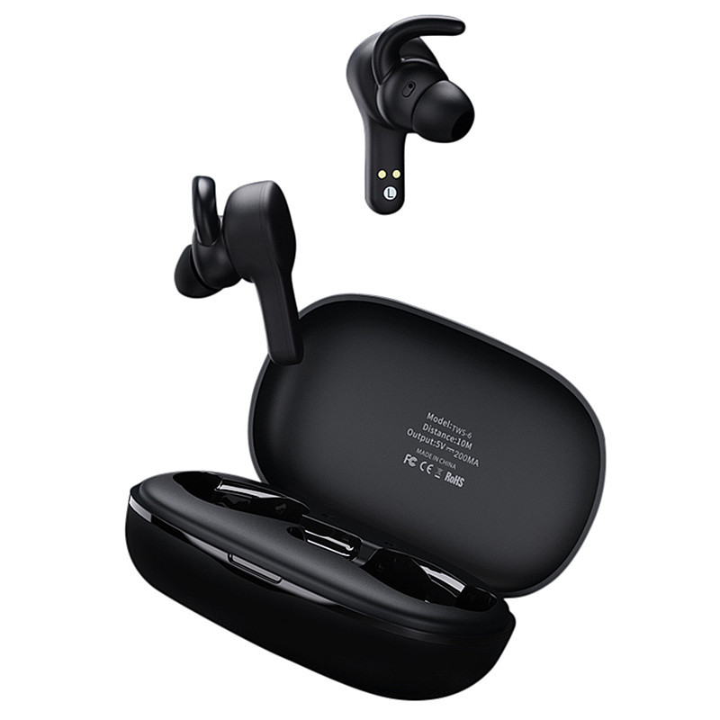 

REMAX TWS-6 Dual bluetooth 5.0 Wireless Stereo Headphones Touch HiFi Long-Lasting Waterproof Earphone with Mic for Huawe