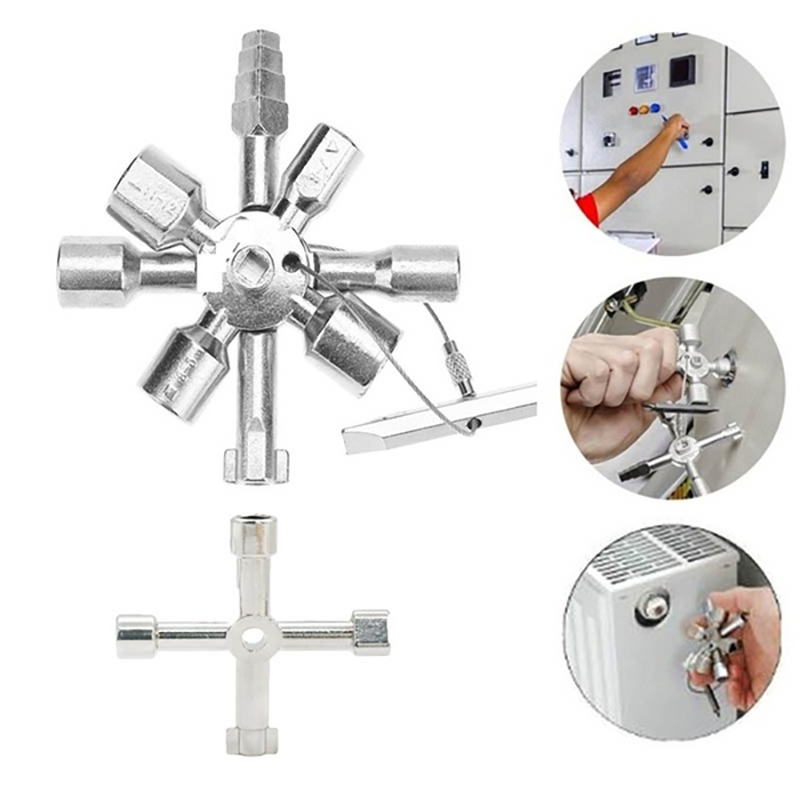 

Universal Multi-Function Key Wrench Triangle Electric Control Cabinet Door Valve