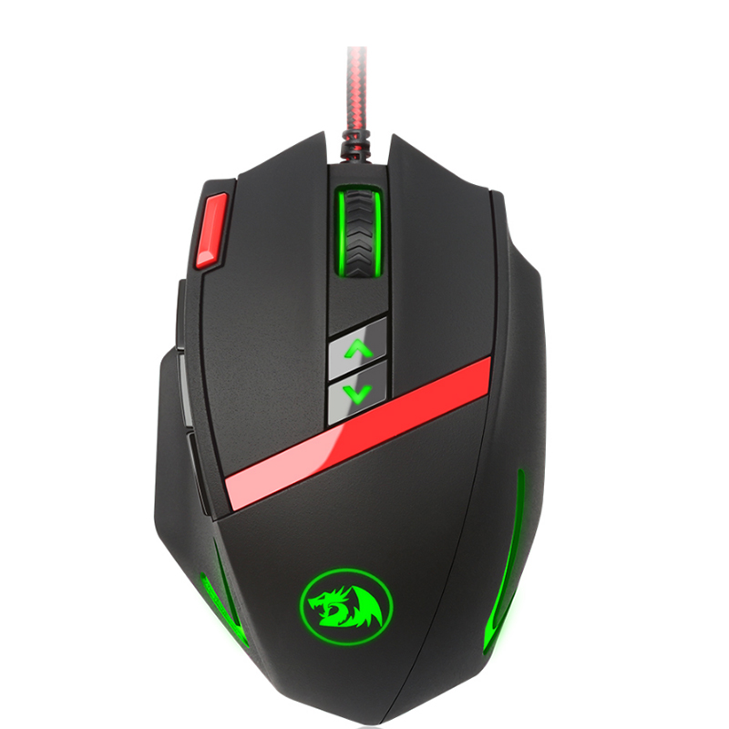 

Redragon M801 10 Buttons 16400 DPI USB Wired Optical Mouse 5 Colors Backlight Ergonomic Gaming Mouse