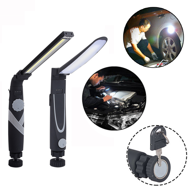 

XANES ZY12 360Degree Rotation Folding USB Rechargeable COB Emergency Worklight with Magnetic Flashlight Work Light