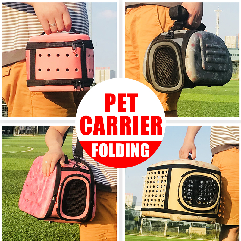 Folding Fabric Pet Carrier Travel Carrier Bag for Dogs or Cats Pet Cage 