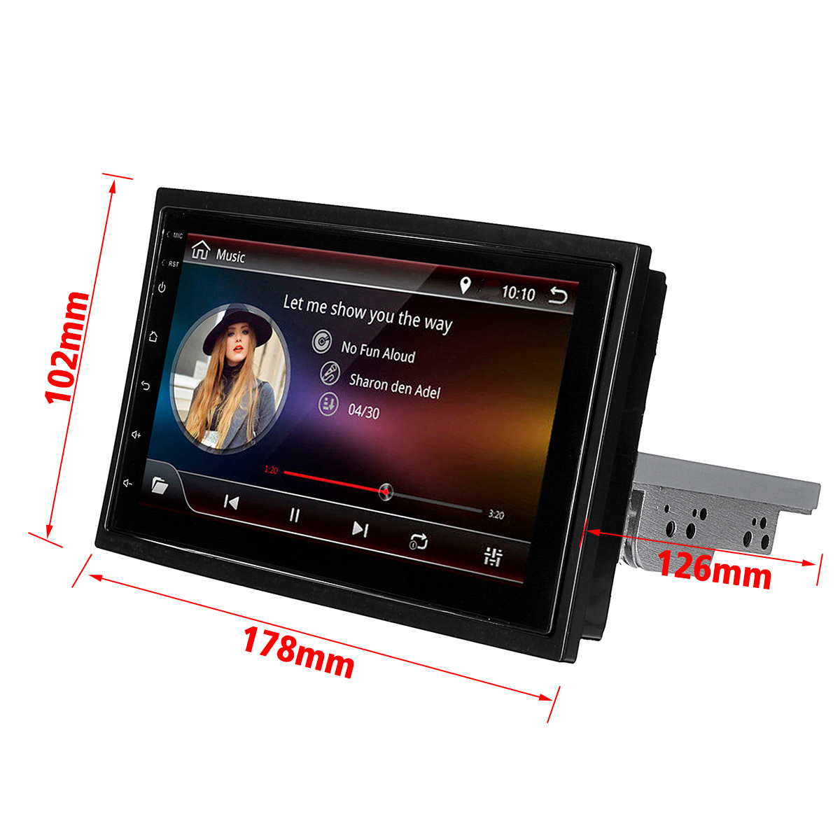 Bracket Double 2 DIN Android 8.1 7" Touch Car GPS Stereo Radio Quad Core Player 
