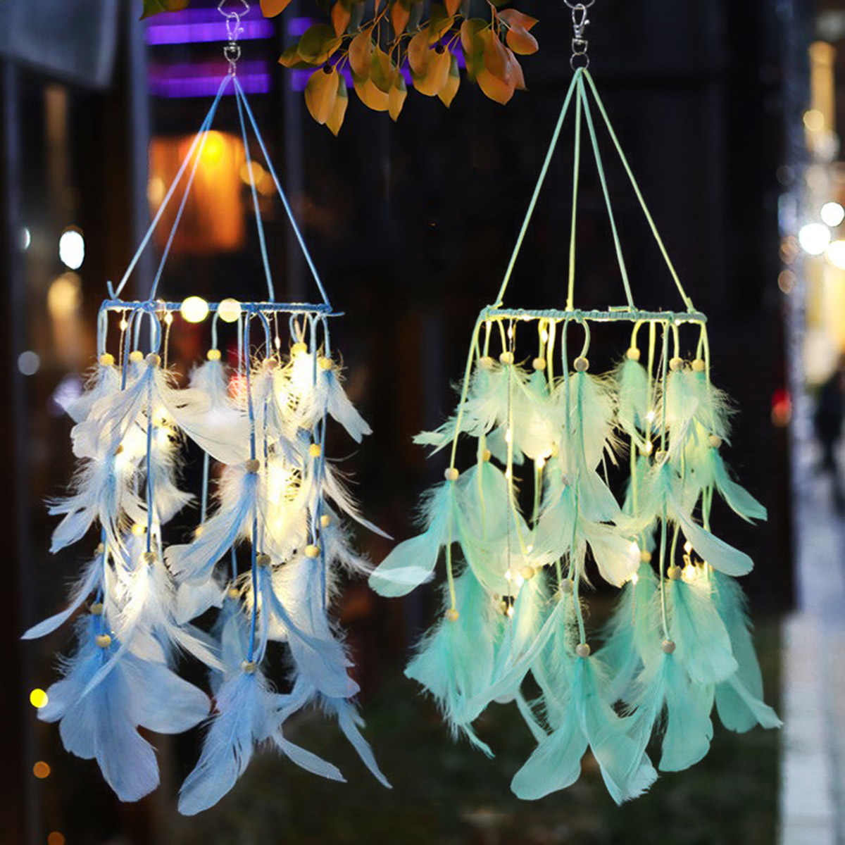 

Lighting Dream Catcher LED Light Hanging Crafts Wind Chimes Girl Bedroom Romantic Hanging Decoration Gift